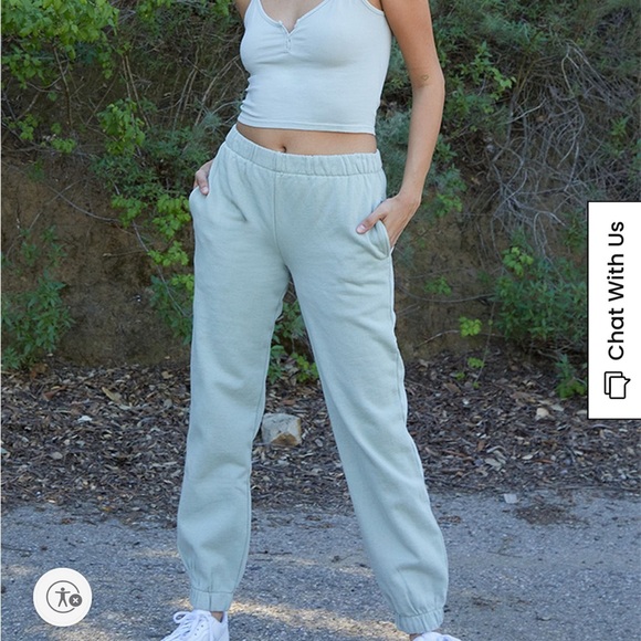 John Galt Sage Green Rosa Sweatpants O/S - Picture 3 of 16